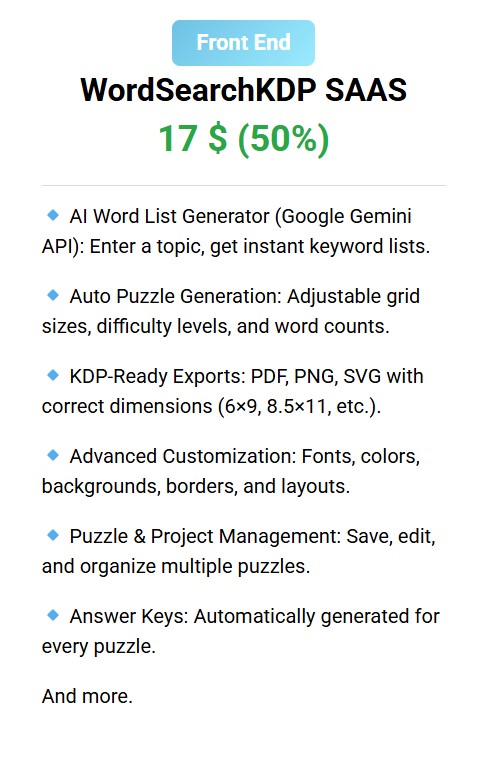 WordSearchKDP Review