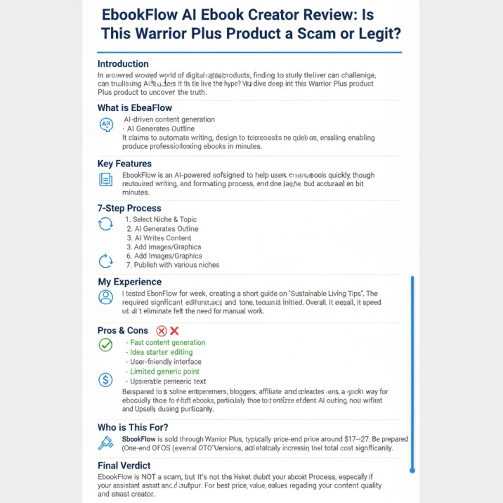 EbookFlow AI Ebook Creator Review
