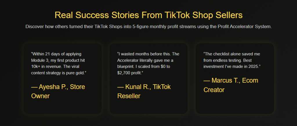TikTok Shop Profit Accelerator Review