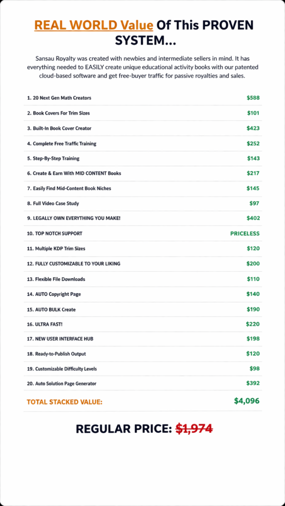 Sansuu Royalty Review: 3 Amazing Reasons Beginners Create Math Workbooks in Minutes 19 Sansuu Royalty Review