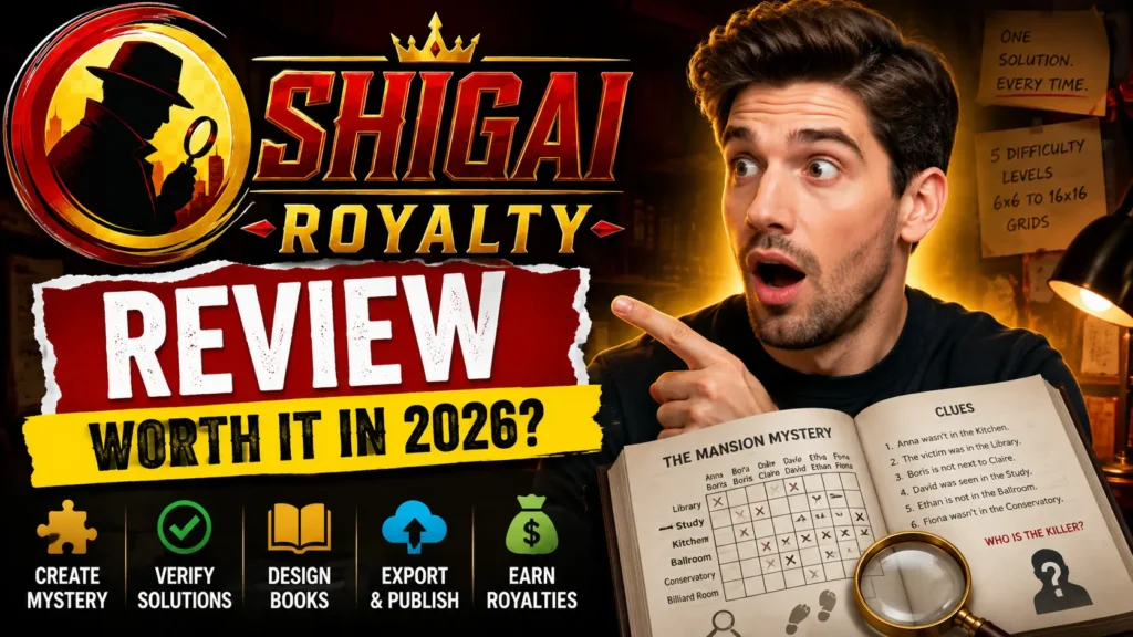 Shigai Royalty Review : Can This Mystery Puzzle Tool Really Help You Create KDP Books? 1 Shigai Royalty Review